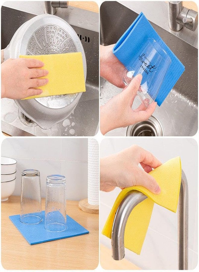 PILLTOX Swedish Dishcloths for Kitchen 5 Pack, Sponge Dish Cloth for Counters & Washing Dishes, Reusable and Absorbent Paper - Image 4